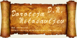Doroteja Milosavljev vizit kartica